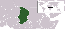 Geografisk plassering av Tsjad