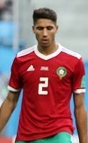 Thumbnail for File:2018 FIFA World Cup Group B march IRN-MAR 28Hakimi(cropped).jpg