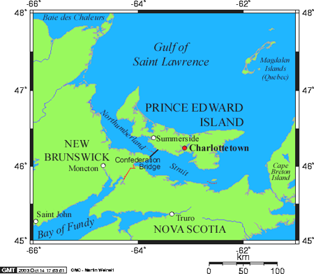 愛德華王子島地圖