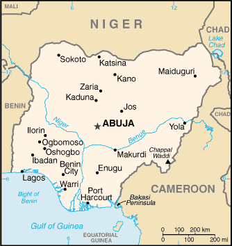 Mapa Nigerii