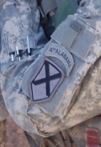 Worn over the 226th Maneuver Enhancement Brigade patch