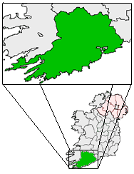 center alt=ミルストリート Millstreetの位置を示した地図