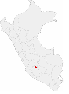 Ayacuchos läge i Peru