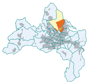 Lage im Stadtkreis Freiburg