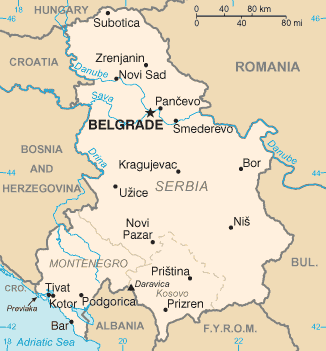 Serbia and Montenegro map from CIA World Factbook, circa 2005.png