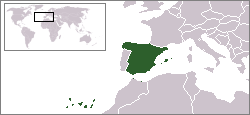 Ligging van Spanje