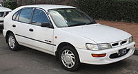 1994–1996 Holden Nova (LG) hatchback, based on the Toyota Corolla (E100).