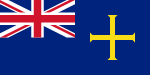 State Ensign of Guernsey, Channel Islands, (British Crown Dependency) (Cross with ends pattée)