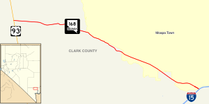 Nevada State Route 168 moves west to east from US 93 to I-15 in northern Clark County.