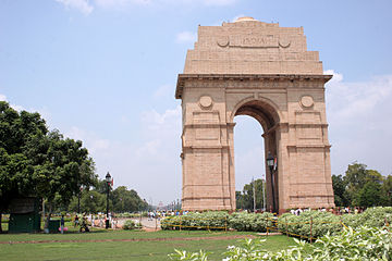 India Gate on ensimmäisen maailmansodan muistomerkki New Delhissä.