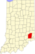 State map highlighting Ripley County