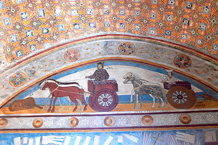 Fresco de la Sala de Justicia del castillo de Angera, en Varese, Italia