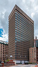 Textron Tower, a concrete and glass commercial high-rise building in downtown Providence