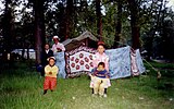 Família tibetana al Festival Sho Dun, Norbulingka, 1993