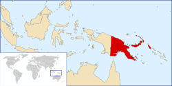 Location of Papua New Guinea