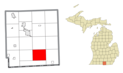 Location within Hillsdale County