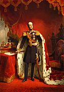 El rojo como símbolo de poder: Guillermo II de los Países Bajos, en un retrato de 1849