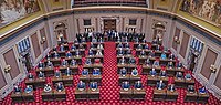 Thumbnail for File:Minnesota Senate in the 90th Minnesota Legislature.jpg