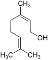 Struktur von Nerol (cis-Isomer)