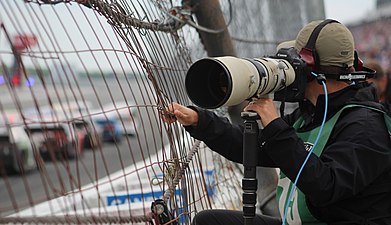 Sports photographer during 2019 Pocono 400