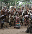 Zulu people dancing in South Africa