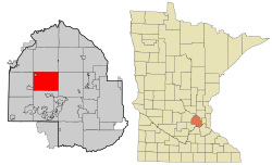 Location of Medina within Hennepin County, Minnesota