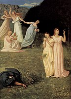 La Mort et les jeunes filles. de Pierre Puvis de Chavannes (1872).