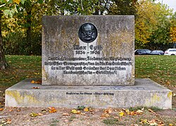 Max-Eyth-Denkstein auf der Adler-Bastei in Ulm.