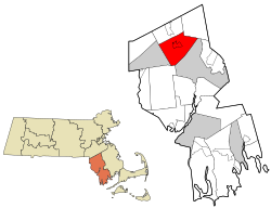 Location in Bristol County in Massachusetts