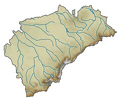 Mapa de relieve de la provincia