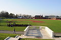 Baseball on Andrus Field; Denison Terrace in foreground