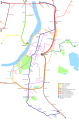 地下鉄及び近郊電車の路線図