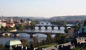 Die Moldau in Praag.