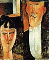 Bruid en Bruidegom (1915) Amedeo Modigliani, Museum of Modern Art, New York