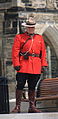 A Mountie stands guard on Parliament Hill, Ottawa, ON