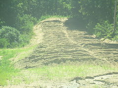 Runaway ramp on Interstate 40 east of Asheville, North Carolina