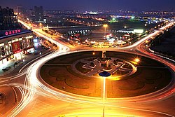 宿遷地標霸王舉鼎廣場夜景