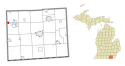 Location within Lenawee County