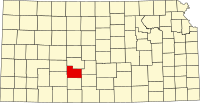 Locatie van Edwards County in Kansas