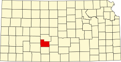 Karte von Edwards County innerhalb von Kansas