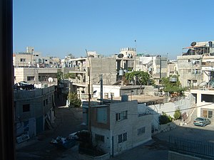 Immagine di un quartiere periferico di Betlemme