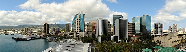 View of Downtown Honolulu from Aloha Tower