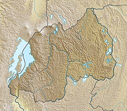 Location of the lake in Rwanda.