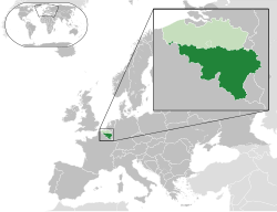 Location of والون علاقہ Walloon Region