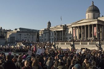 Protester i London.