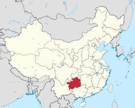 Map shawin the location o Guizhou Province