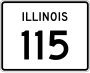 Illinois Route 115 marker