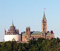 The library undergoing renovations in 2003