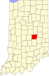 State map highlighting Hancock County