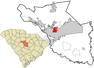 Location in Richland County and the state of South Carolina.